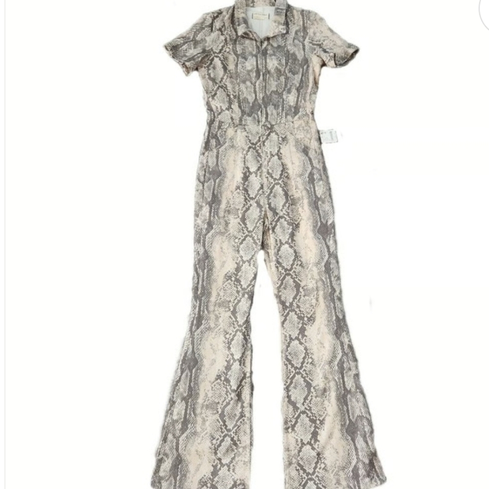 Free People Snake Print Jumpsuit